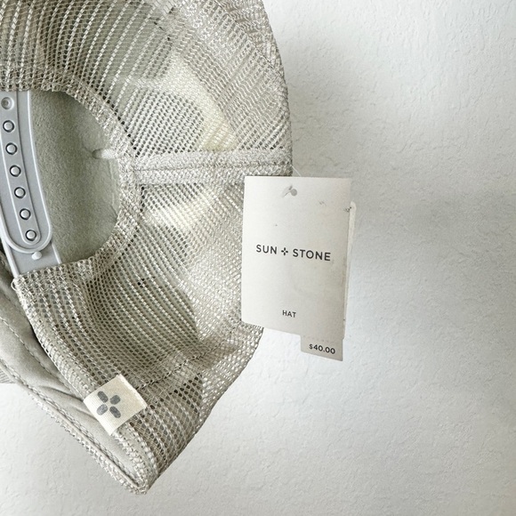 SUN + STONE Smiley Baseball Hat Gray Adjustable Snapback - Picture 5 of 5